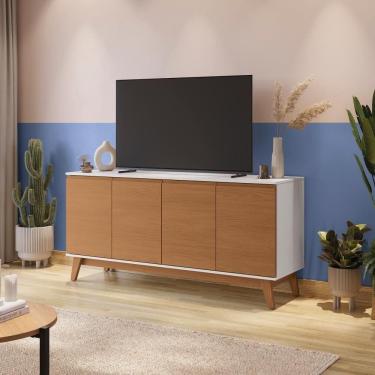 Imagem de Aparador Kappesberg 4 Portas Branco/canela 156cm