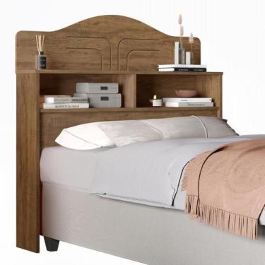 Imagem de Cabeceira Solteiro Cama Box MDF 2 Compartimentos Práticos - Home S.A, 