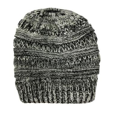 Imagem de Gorro Touca de Croche Feminina Com Furo Para Rabo de Cavalo Quentinha 