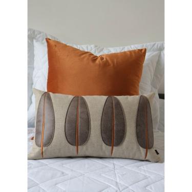 Imagem de Almofada Aplicação Folha retangular