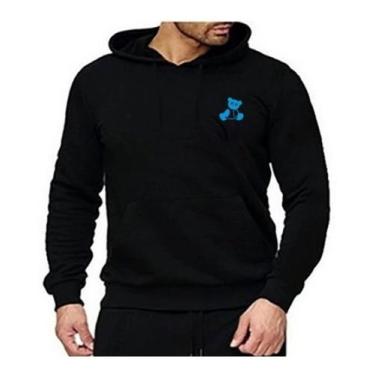 Imagem de Blusa de Moletom Relaxado Canguru Com Capuz Fechado Ted Masculina, Pre