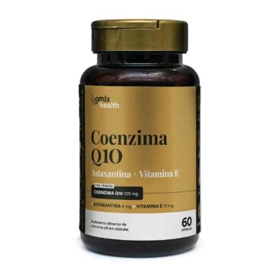 Imagem de Coenizma Q10 Astaxantina 100mg + Vitamina E 60 caps Omix-Unissex