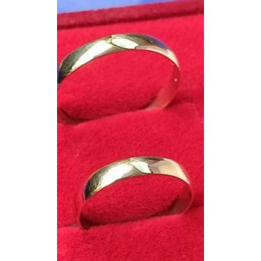 Imagem de Alianças de Casamento Par Ouro 18 Kilates 5.50 Gramas 4 mm Tradicional