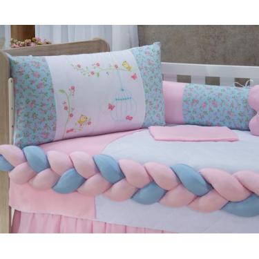 Imagem de Kit Berço Americano Protetor Trança Completo MeninoMenina - Criativa, 