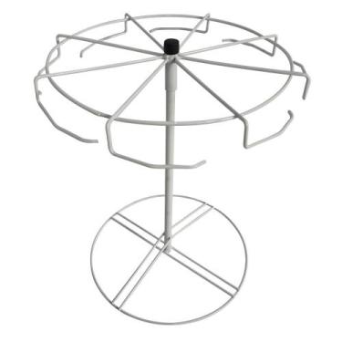 Imagem de Expositor Giratório Para Balção Com 8 Ganchos Branco - Bedetti, Branco