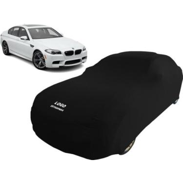 Imagem de Capa Carro Com Logo Bmw F10 Tecido Lycra Anti Riscos - Mz, Preta