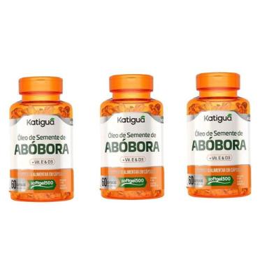Imagem de Kit 3 Óleo De Semente De Abóbora + Vit E Vit D3 - 60 Caps - Katiguá
