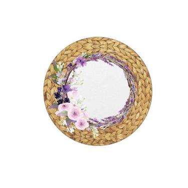 Imagem de Kit Sousplat Lavanda Rústico - NSW, com base, 1 Peça