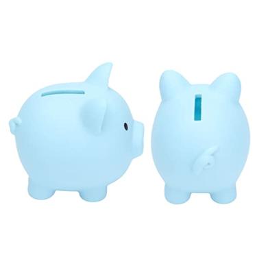 Imagem de Cofrinho Durável de Vinil para Crianças Economizando Cofrinho para Decoração de Quarto de bebê de Meninos e Meninas (Azul)