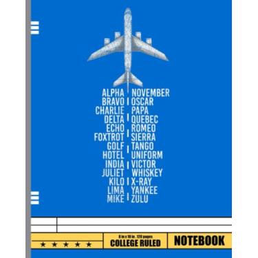 Imagem de Flying Airplane Aviation Copilot Notebook: College Rule Composition Notebook 120 pages for Aviation Enthusiasts Pilots