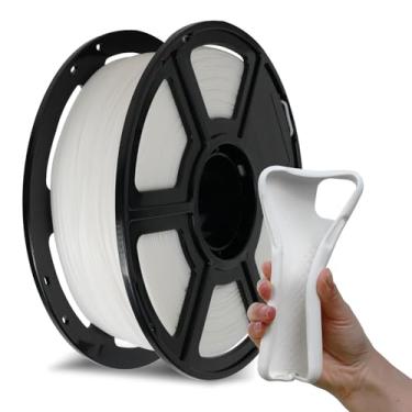 Imagem de FLASHFORGE Filamento Pla Flexível 1,75 Mm Branco, Filamento para Impressora 3D 4X Mais Estiramento, Carretel de 1(2,2 Lbs) Kg, Precisão Dimensional +/- 0,02 Mm, Filamento para Impressão 3D para Impres