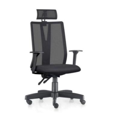 Imagem de Cadeira Escritório Addit - Frisokar - Encosto Tela - Braços Ajustáveis - Preto
