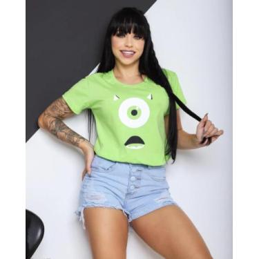 Imagem de Camiseta Feminina Monstros Sa Mike Sulley Boo Algodão - AB Tshirteria,