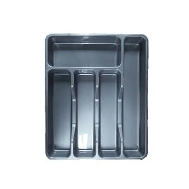Imagem de Organizador/Suporte/Separador de Talheres para Gaveta/Porta Talheres para gaveta com 5 divisórias (PRATA)