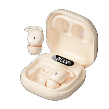 Imagem de Fones de ouvido do sono invisíveis sem fio bluetooth 5.4 hifi sonor esporte fones de ouvido fones de ouvido com microfones para trabalho doméstico,Beige