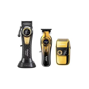 Imagem de Maquina de Cortar Cabelo Kemei KM 2242 + Acabamento KM 1677 + Shaver K