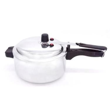 Imagem de Panela de Pressão Smart 3 Litros Aluminio Polido Com Antiaderente Cozinha Rápido Possue 2 Válvulas de Segurança e Fácil Limpeza