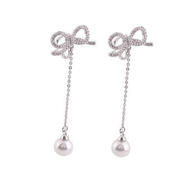 Imagem de Brincos femininos HAPPYAN para noivas AAA CZ Clip on brincos sem furar e clipes leves flor borboleta setorborla brincos