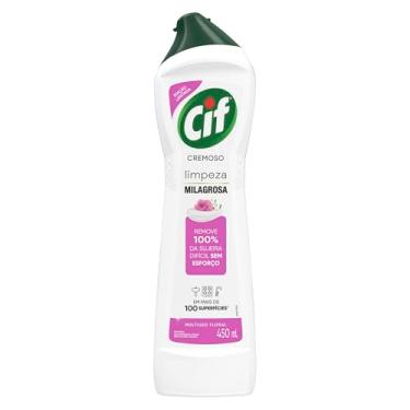 Imagem de Cif Cremoso Multiuso Limpeza Milagrosa Floral Rosas e Jasmim 450ml