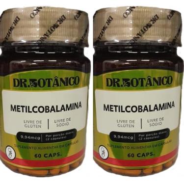 Imagem de METILCOBALAMINA (Vitamina B12) DR. BOTANICO 60 Cápsulas Kit 2 Unidades