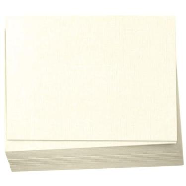 Imagem de Hamilco Cartolina de linho marfim 12 x 18 cm, cartões em branco, cartolina, 36 kg, pacote com 100