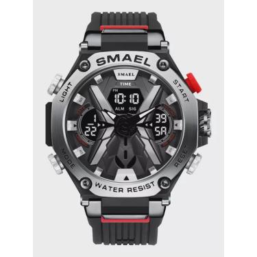 Imagem de Relógio Smael 8087 Masculino Tático Militar Preto/prata