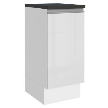 Imagem de Balcão 100% mdf 35 cm 1 Porta Frente Branco Brilho Acordes Madesa