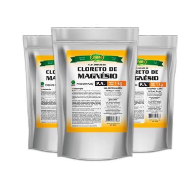 Imagem de Kit 3 Cloreto De Magnésio p. A Unilife 1Kg