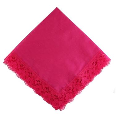 Imagem de Cachecol de colo de 61 cm com acabamento de renda lenço de colo cobre saias de colo para mulheres na igreja, Vermelho, lace trims lap