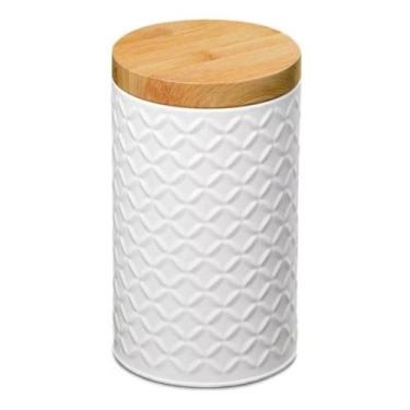 Imagem de Porta Mantimentos Lata Relevo Redonda Pote Para Alimentos - DRATINI, B