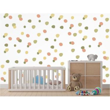 Imagem de Adesivo De Parede Infantil Bolinhas Irregulares Candy Color - Colakoal