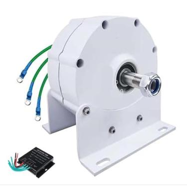 Imagem de 12v,HYZHANHONG Gerador CA de baixa velocidade de 12000 W, gerador de ímã permanente sem engrenagens de 12 V-220 V com controlador de base para turbinas eólicas e energia hidrelétrica