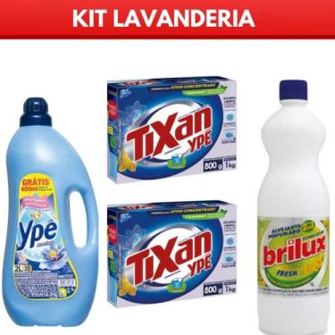 Imagem de Amaciante Ypê 2  Litros + 02 Sabão em Pò Tixan 800g + 1 Alvejante sem 