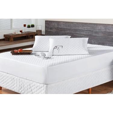 Imagem de Protetor de Colchão Impermeável Matelado Solteiro - Branco - Leidy Enx