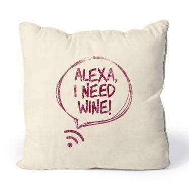Imagem de Almofada Alexa I Need Wine - Studio Geek