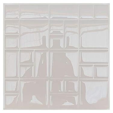 Imagem de Pastilha Adesiva Resinada Mix Branca Kit 4 Placas