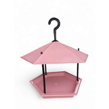 Imagem de Comedouro E Tratador Pássaros Livres PU Ecológico Resistente de Pendurar (Rosa)