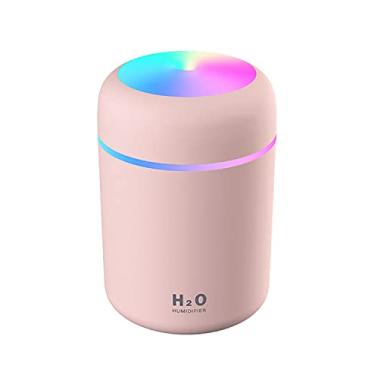 Imagem de Umidificador Cool Mist, mini portátil de 300 ml com luz noturna de LED multicolorida, modo de névoa e desligamento automático, mesa pessoal para berçário de escritório doméstico, super silencioso
