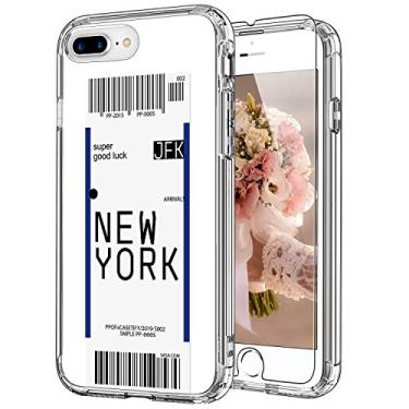 Imagem de ICEDIO Capa para iPhone 8 Plus com protetor de tela, capa para iPhone 7 Plus com designs modernos para meninas e mulheres, capa protetora à prova de choque para iPhone 8 Plus/iPhone 7 Plus MEW York