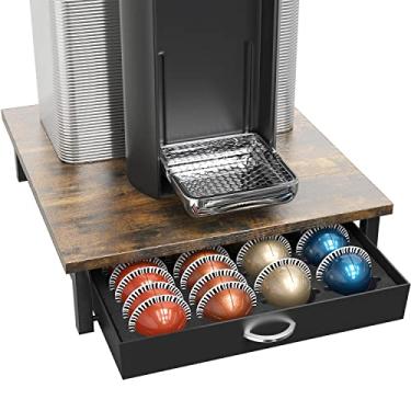 Imagem de DecoBros Supreme Vertuoline Drawer, Holds with 28 Big or 56 Small Vertuoline Pods, Rustic Brown