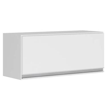 Imagem de Kit área De Serviço E Lavanderia Com 02 Armários Aéreo 120cm E 80cm 100% Mdf Branco - Abmaza