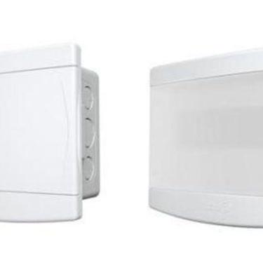 Imagem de Quadro Distribuição Embutir 6- 8 Disjuntores Tampa Branca - Tigre