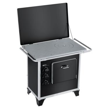 Imagem de Fogão A Gás Modelo A Lenha Gabine Preto Para Apartamento E Casa Clarice