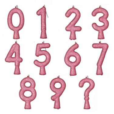 Imagem de Vela De Aniversário Puro Glitter Rosa Modelo 8