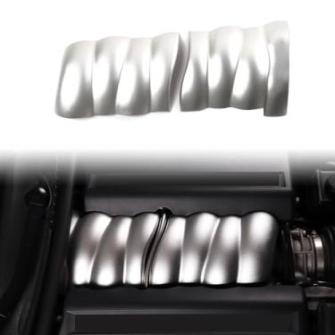 Imagem de LLKUANG Kit de moldagem de tampa do coletor de admissão de carro compatível com Chevrolet Corvette C6 2005-2013, acessórios de decoração do coletor de admissão do compartimento do motor de liga de