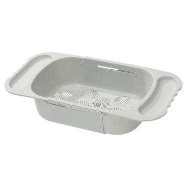 Imagem de 2 peças - Cesta de drenagem simples extraível doméstica, pia para lavar louça, filtro de água, utensílios de mesa - Cesta de drenagem [cinza claro]