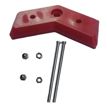 Imagem de Pegciuho Suporte de parede para skate, suporte de armazenamento para exibição em parede, para deck de longboard, fácil de instalar, Vermelho