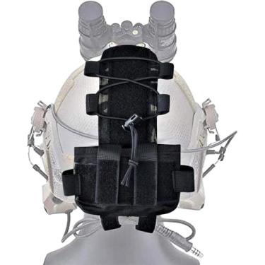 Imagem de Bolsa de bateria de capacete tático bolsa de capacete airsoft bolsa de contrapeso acessório de capacete de caça militar (MC/CP preto)