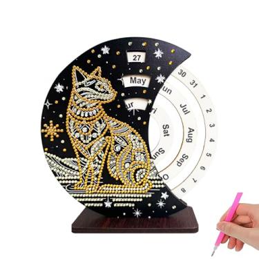 Imagem de CharySim Calendário arte diamante artes e artesanato para crianças 6 7 8 9 10 anos de idade 10 anos arte diamante kit artesanato atividades criativas para 11 12 13 14 15 anos presentes mulheres (gato
