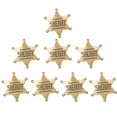Imagem de Xanight Emblemas de xerife de metal para crianças, meninas e adultos - distintivo de colete da polícia ocidental, decoração de festa de caubói, Metal